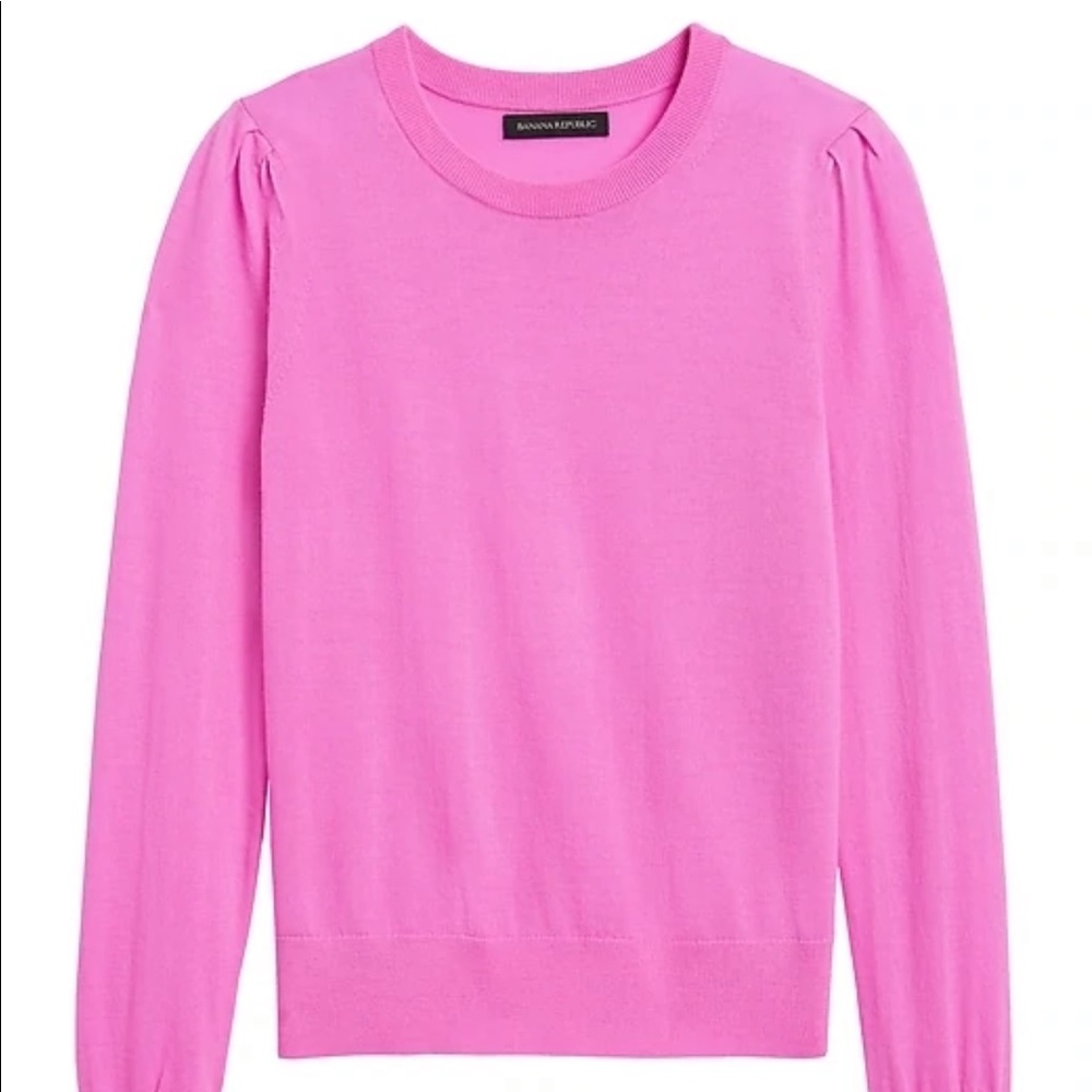 pink banana republic merino wool long sleeve sweater